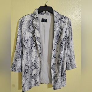 Forever 21 Monochrome Snake Pattern Blazer